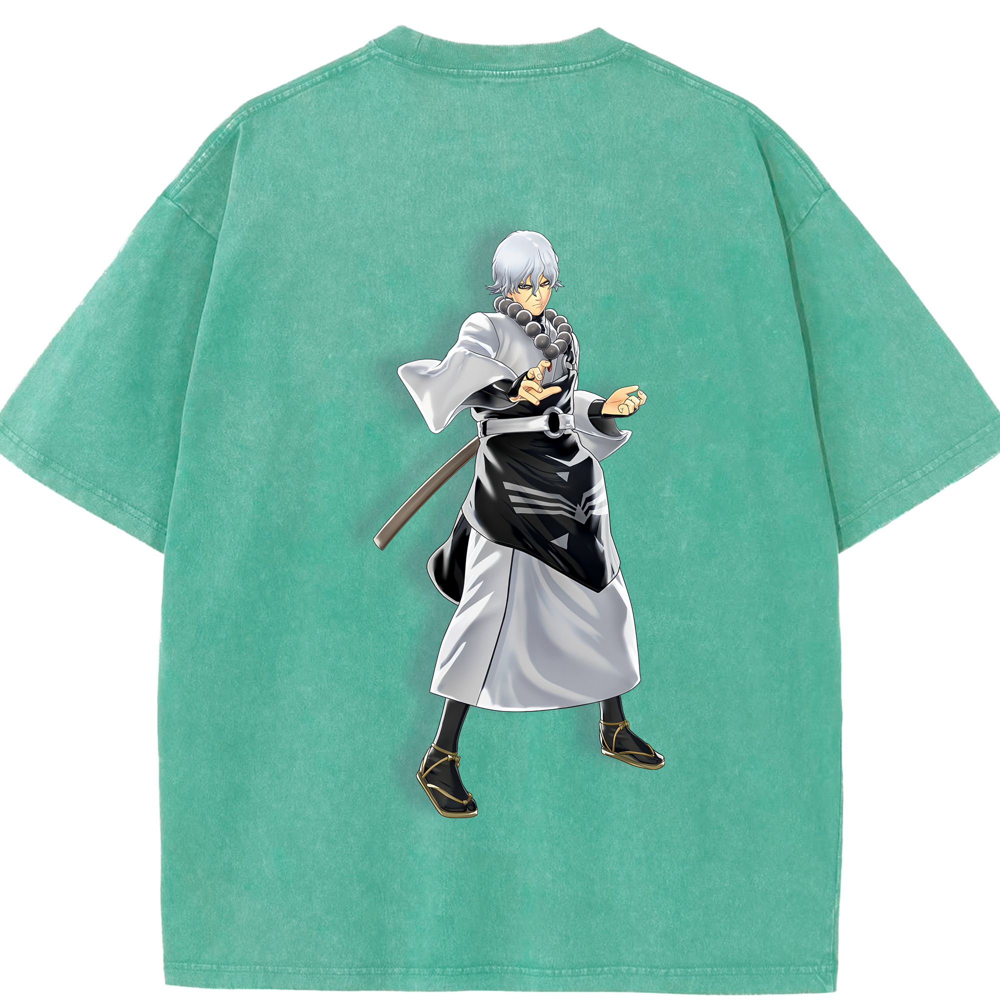 （画像用） ぎんたま 坂田銀時（さかたぎんとき） 神楽 志村新八（しむら しんぱち） GINTAMA Sakata Gintoki Kagura Shimura Shinpachi 綿100% ヴィンテージ風 半袖Tシャツ（背面プリント）